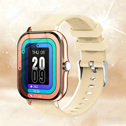 Smart Fitness Watch with Health Monitoring, Waterproof Design, and Bluetooth Call Functionality for Men and Women - Compatible with iOS and Android (Model HT30)