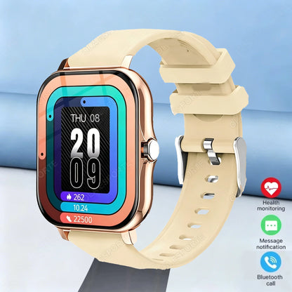 Smart Fitness Watch with Health Monitoring, Waterproof Design, and Bluetooth Call Functionality for Men and Women - Compatible with iOS and Android (Model HT30)