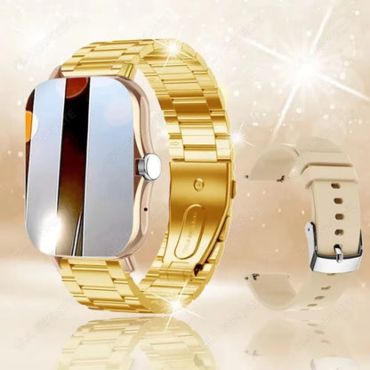 Smart Fitness Watch with Health Monitoring, Waterproof Design, and Bluetooth Call Functionality for Men and Women - Compatible with iOS and Android (Model HT30)
