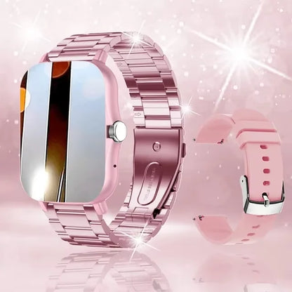 Smart Fitness Watch with Health Monitoring, Waterproof Design, and Bluetooth Call Functionality for Men and Women - Compatible with iOS and Android (Model HT30)