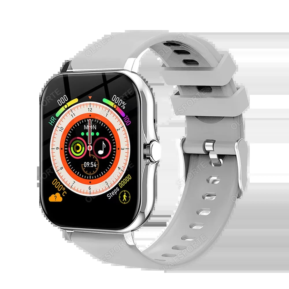 Smart Fitness Watch with Health Monitoring, Waterproof Design, and Bluetooth Call Functionality for Men and Women - Compatible with iOS and Android (Model HT30)