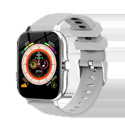 Smart Fitness Watch with Health Monitoring, Waterproof Design, and Bluetooth Call Functionality for Men and Women - Compatible with iOS and Android (Model HT30)
