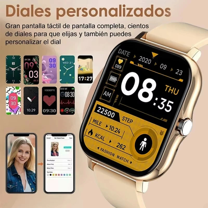 G.L Wear 1.83-Inch HD Smartwatch with Bluetooth Calling, Heart Rate Monitor, Fitness Tracker, and Activity Monitoring for Men & Women