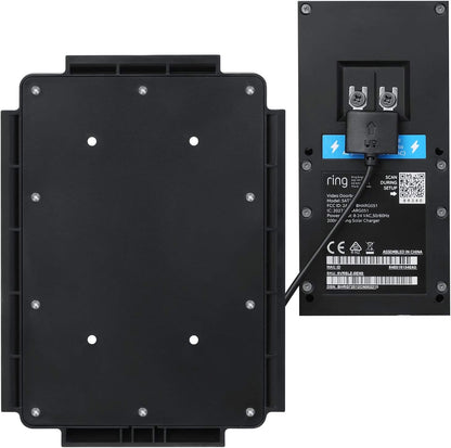 Solar Charger Mount Compatible with R.Ing Video Doorbell 3, 3 plus and 4, R.Ing Doorbell Battery plus and Pro (1 Pack, Black)
