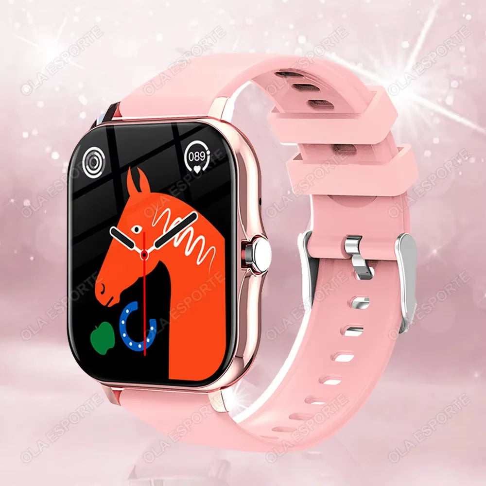Smart Fitness Watch with Health Monitoring, Waterproof Design, and Bluetooth Call Functionality for Men and Women - Compatible with iOS and Android (Model HT30)