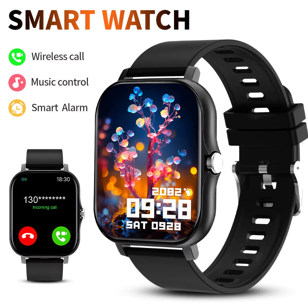 G.L Wear 1.83-Inch HD Smartwatch with Bluetooth Calling, Heart Rate Monitor, Fitness Tracker, and Activity Monitoring for Men & Women