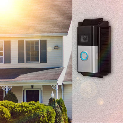 Solar Charger Mount Compatible with R.Ing Video Doorbell 3, 3 plus and 4, R.Ing Doorbell Battery plus and Pro (1 Pack, Black)