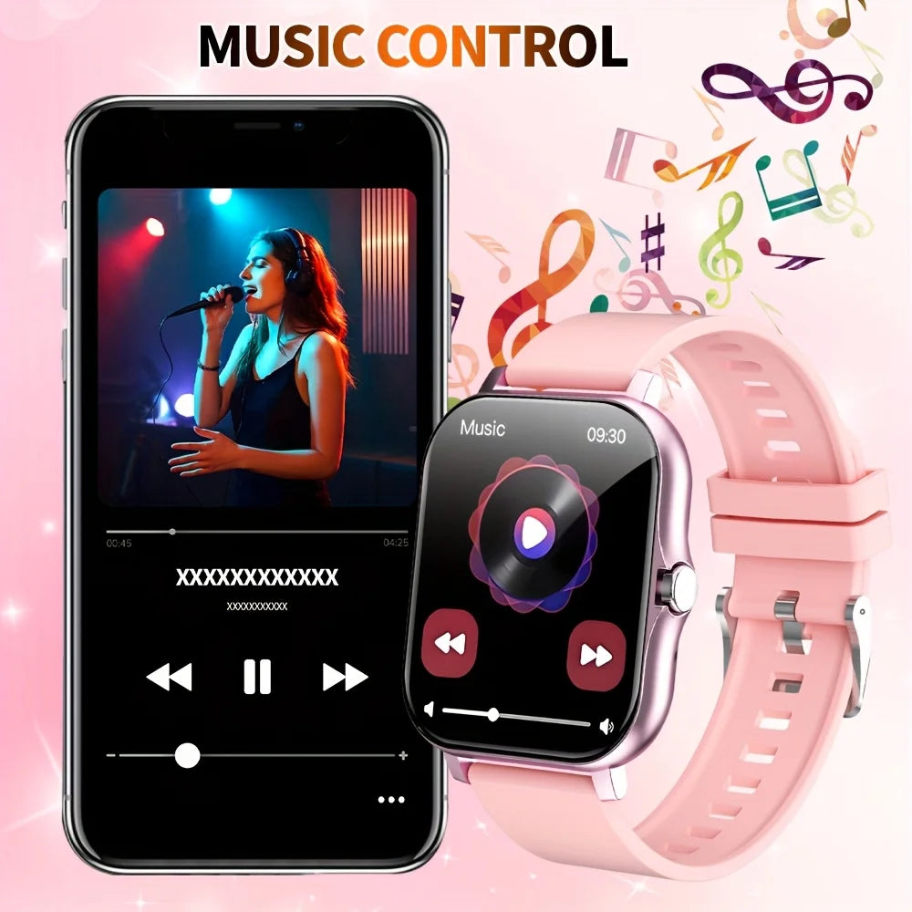 G.L Wear 1.83-Inch HD Smartwatch with Bluetooth Calling, Heart Rate Monitor, Fitness Tracker, and Activity Monitoring for Men & Women
