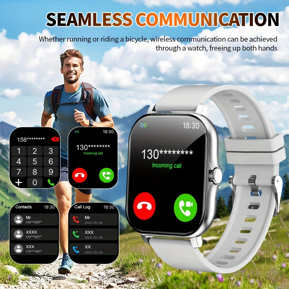 G.L Wear 1.83-Inch HD Smartwatch with Bluetooth Calling, Heart Rate Monitor, Fitness Tracker, and Activity Monitoring for Men & Women