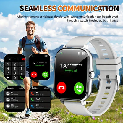 G.L Wear 1.83-Inch HD Smartwatch with Bluetooth Calling, Heart Rate Monitor, Fitness Tracker, and Activity Monitoring for Men & Women