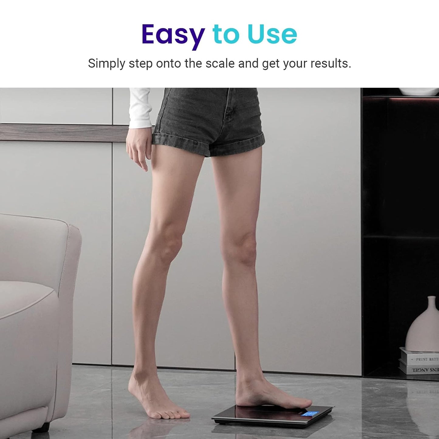 Digital Body Weight Bathroom Scale with Large Tempered Glass Platform, High Precision, LCD Display, 400 lb Capacity, Batteries Included