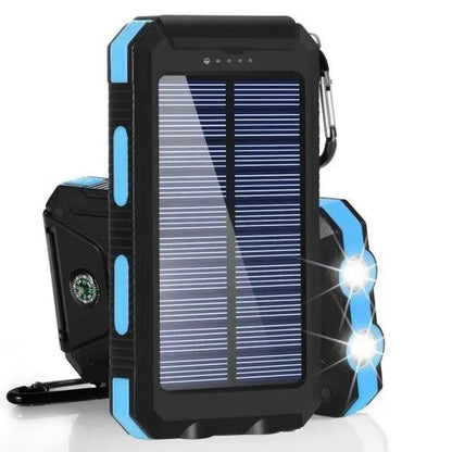 Solar Power Bank 50000Mah Portable Charging Poverbank External Battery Charger Strong Light LDE Light for All Smartphones