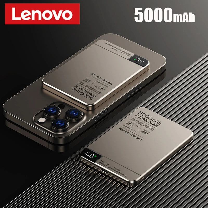 5000Mah Ultra-Thin Power Bank Magnetic Wireless Digital Display Fast Charging External Battery for Magsafe for Iphone