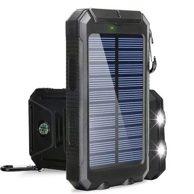 Solar Power Bank 50000Mah Portable Charging Poverbank External Battery Charger Strong Light LDE Light for All Smartphones