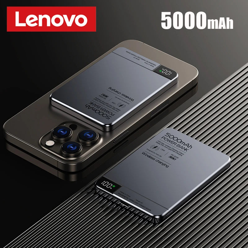 5000Mah Ultra-Thin Power Bank Magnetic Wireless Digital Display Fast Charging External Battery for Magsafe for Iphone