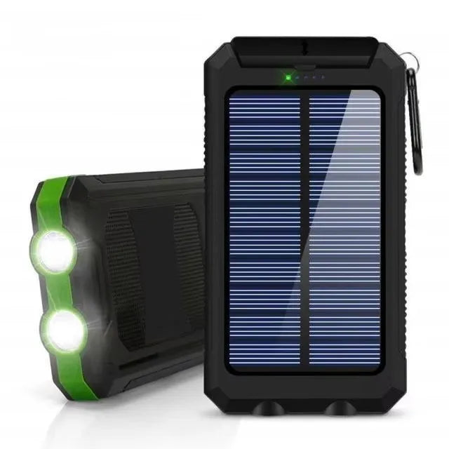 Solar Power Bank 50000Mah Portable Charging Poverbank External Battery Charger Strong Light LDE Light for All Smartphones