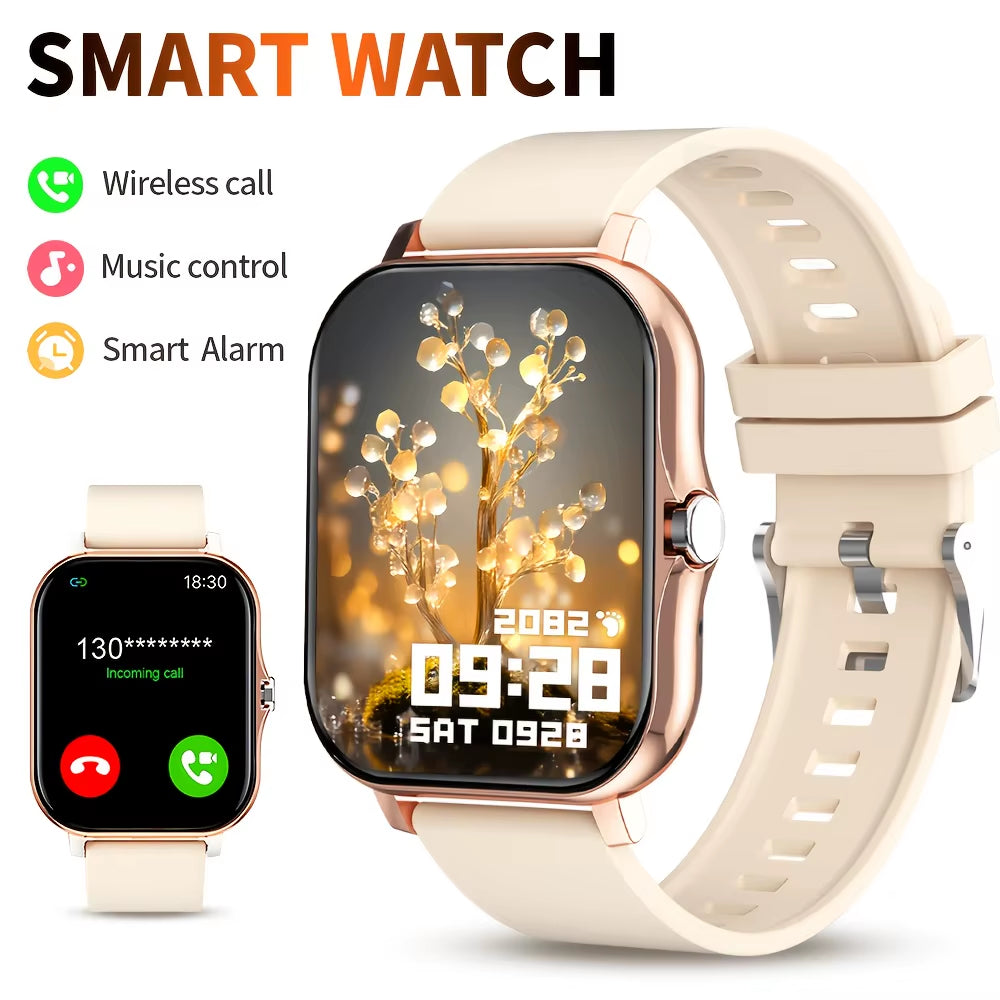 G.L Wear 1.83-Inch HD Smartwatch with Bluetooth Calling, Heart Rate Monitor, Fitness Tracker, and Activity Monitoring for Men & Women