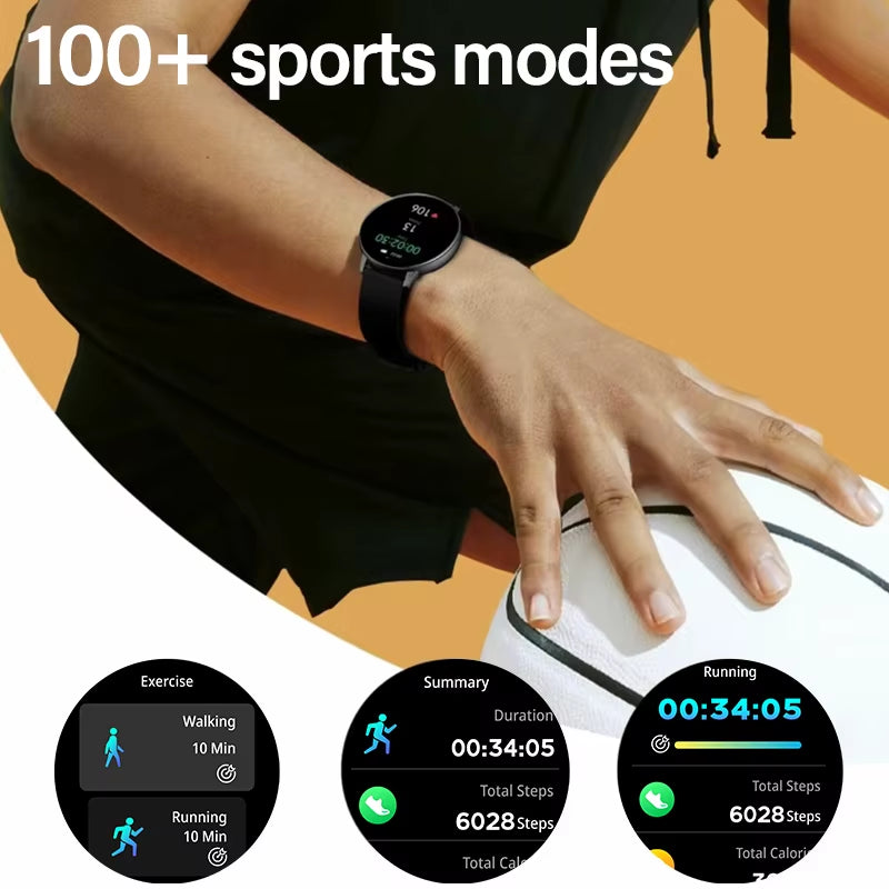 LXASFIT 2025 New Smart Watch Heart Rate Sleep Health Monitor Bluetooth Talk Ladies Sport Smart Watch for Android IOS