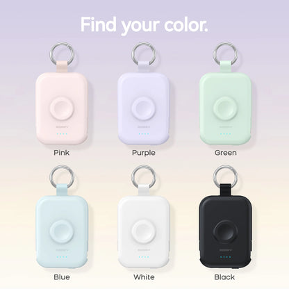 Portable Charger, 5000Mah Power Bank - Apple Watch Charger with Built-In Cables,Travel-Ready Portable Charger for Iphone 17/ 16/15/14 ,Android ,Apple Watch Ultra2/11/10/9/8, White