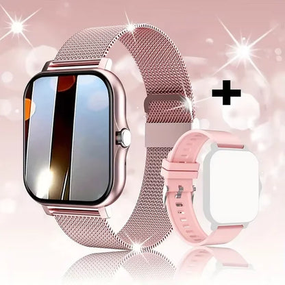 Smart Fitness Watch with Health Monitoring, Waterproof Design, and Bluetooth Call Functionality for Men and Women - Compatible with iOS and Android (Model HT30)